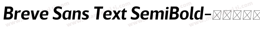 Breve Sans Text SemiBold字体转换